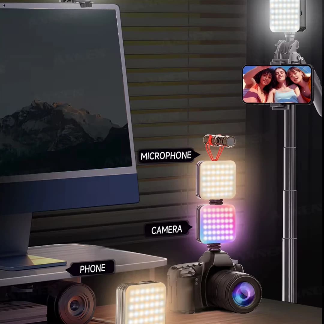 لامپ سلفی LED RGB مدل D12S — تصویر ۵