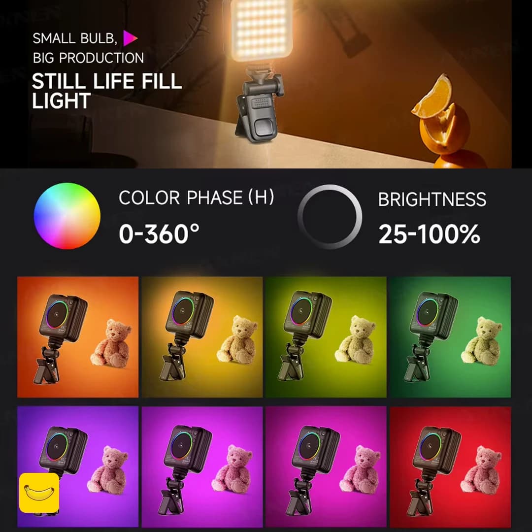 لامپ سلفی LED RGB مدل D12S — تصویر ۶