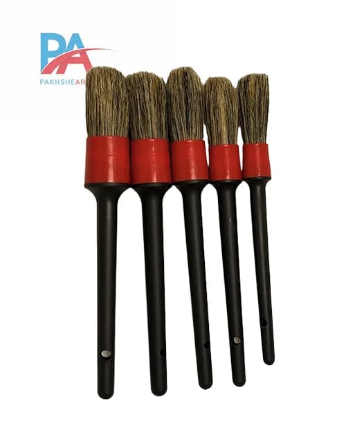 قلموی دیتیلینگ خودرو از برند لیدمکس با (موی طبیعی و تراکم بسیار بالا) پک 5 عددی Leadmax Detailing Brush Set