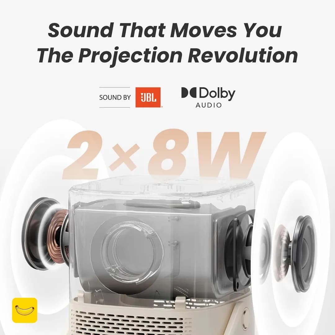ویدئو پروژکتور شارژی Yaber مدل T2 با اسپیکر JBL — تصویر ۷