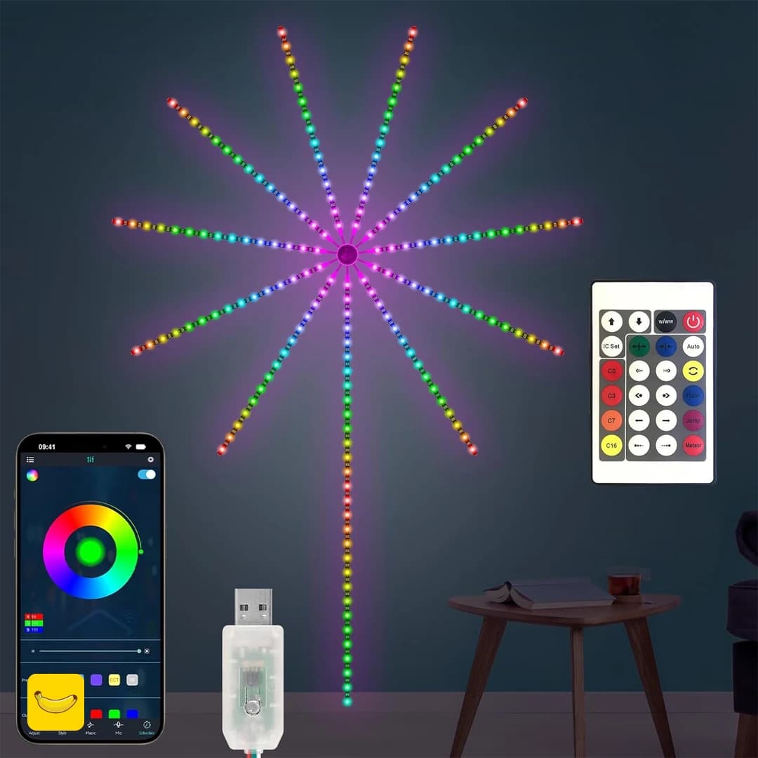 ریسه هوشمند RGB طرح آتش بازی — تصویر ۲