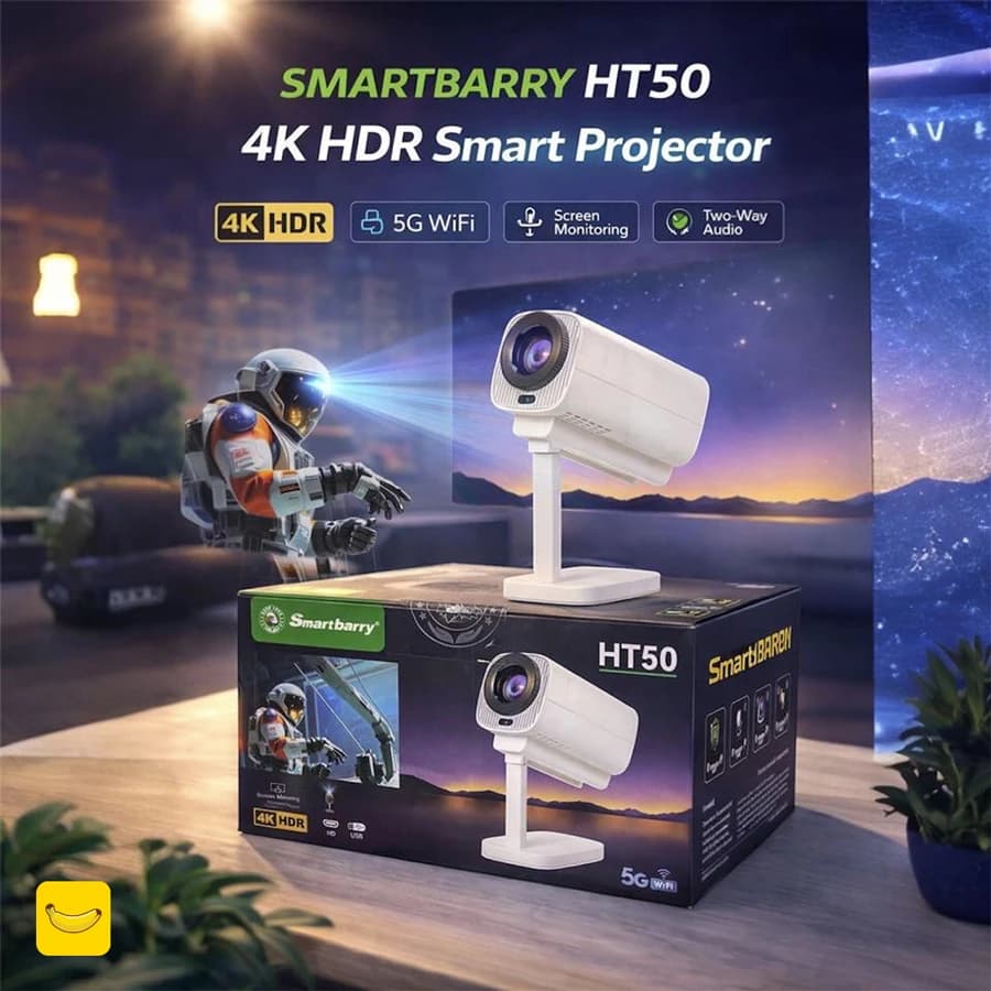 ویدئو پروژکتور شارژی SmartBarry مدل HT50 — تصویر ۲