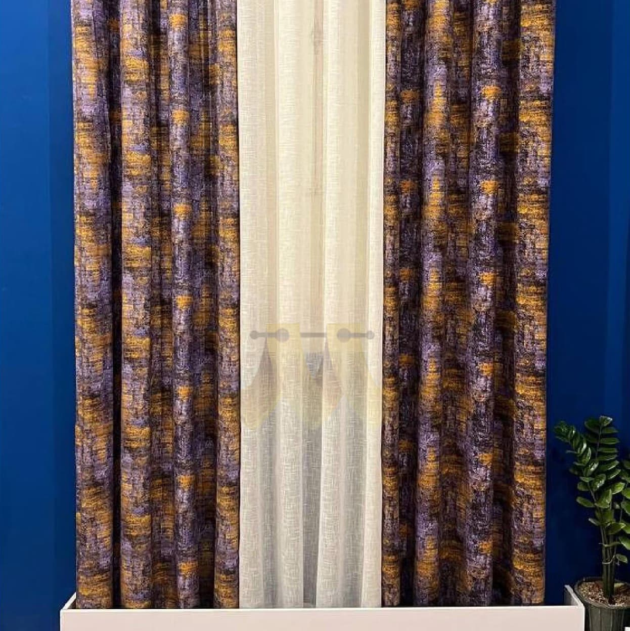 پرده مخمل آبرنگی با حریر — تصویر ۱۱