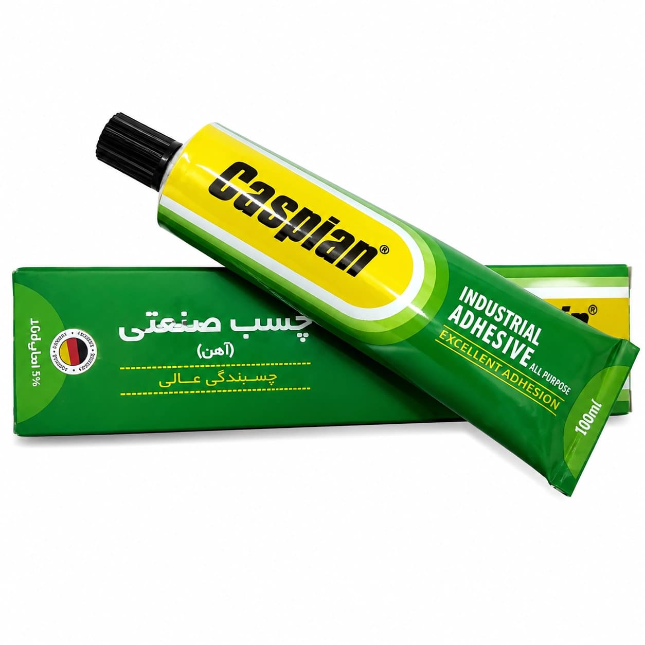 چسب صنعتی آهن کاسپین 100 میلی‌لیتر | چسب قوی فلز ، آهن ، فولاد و قطعات صنعتی