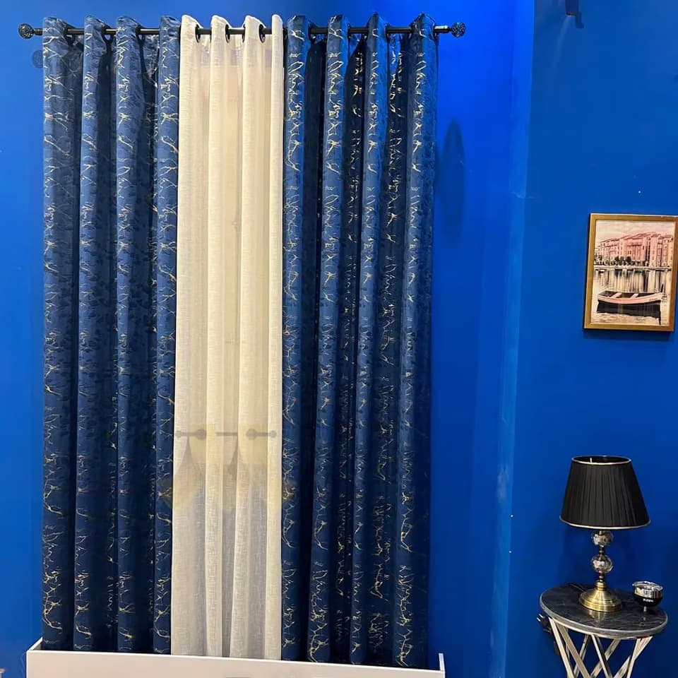 پرده آماده مخمل طلاکوب ترک در 7 رنگ — تصویر ۹