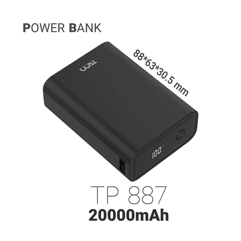 پاوربانک تسکو مدل TP 887 ظرفیت 20000 میلی آمپر ساعت — تصویر ۷