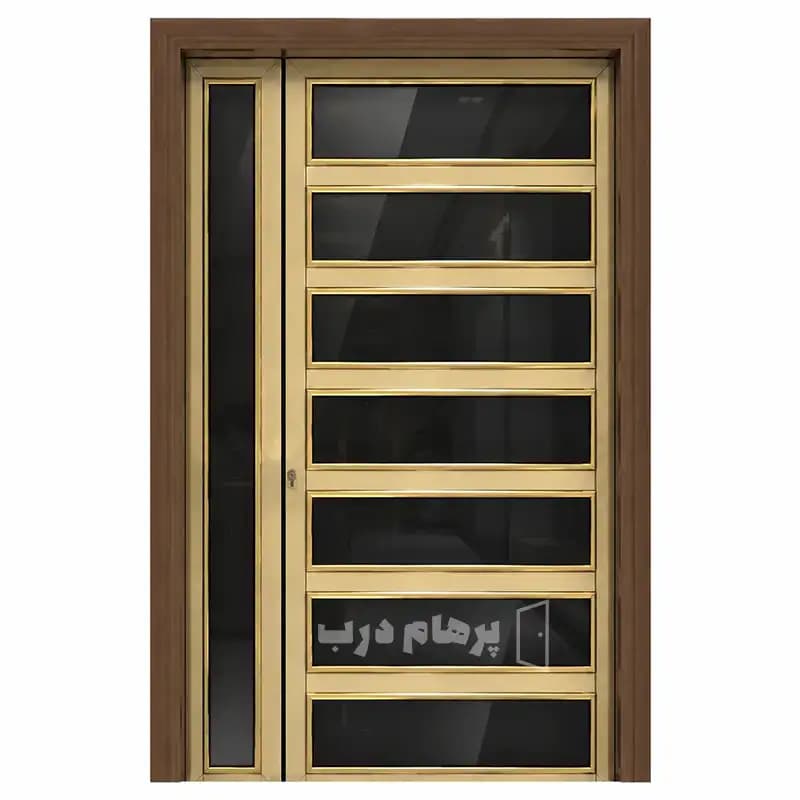 درب استیل یک و نیم لنگه لابی کد 321 — تصویر ۲