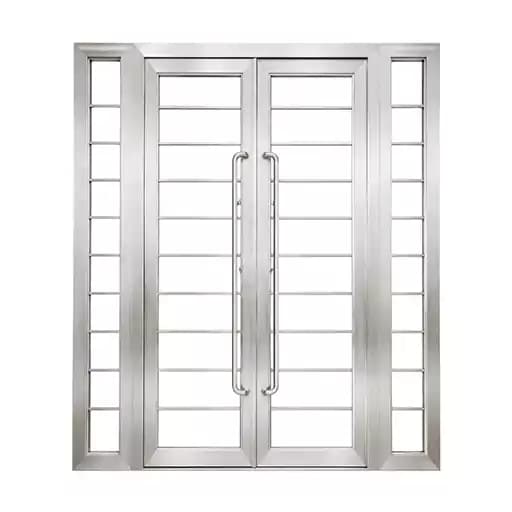 درب استیل لابی شیشه دار کد 319 — تصویر ۵