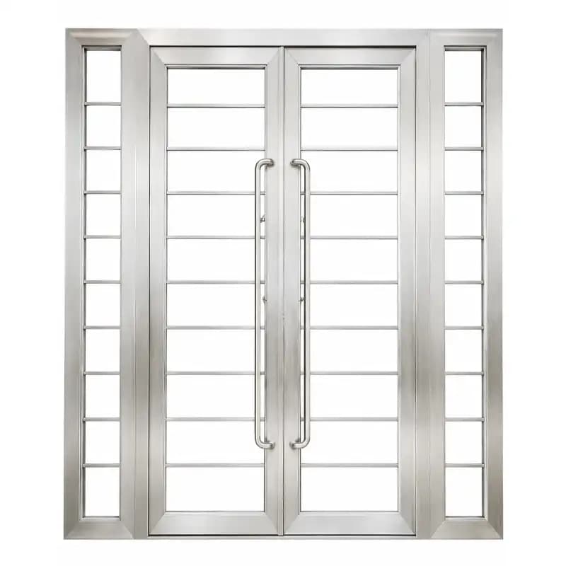 درب استیل لابی شیشه دار کد 319