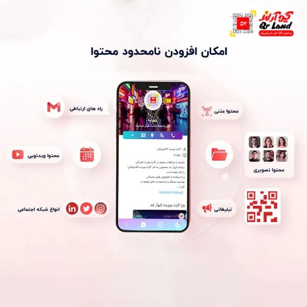 کارت ویزیت هوشمند NFC کیو آرلند — تصویر ۷