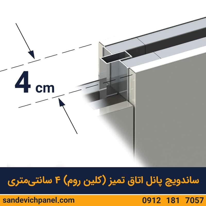 ساندویچ پانل اتاق تمیز 4 سانتی ماموت (ارسال فوری) — تصویر ۲