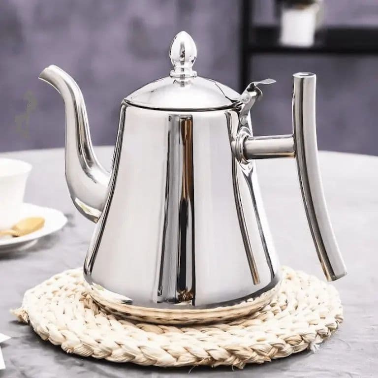 قوری عربی 2 لیتر استیل — تصویر ۶