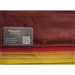 پرده مینیمال ترکیب حریر و مخمل عنابی کد 11 — تصویر ۵