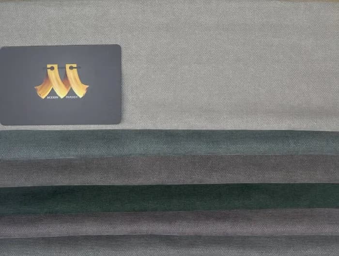 پرده مینیمال کتان ساده طوسی روشن کد 43 — تصویر ۲