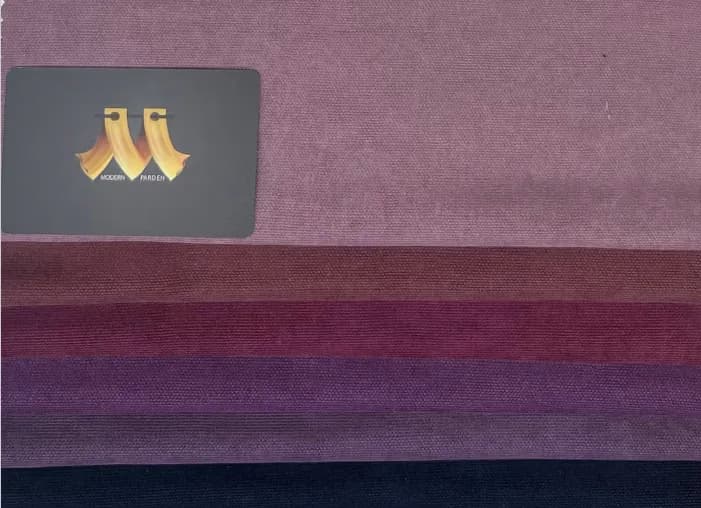 پرده مینیمال کتان ساده یاسی روشن کد 30 — تصویر ۴