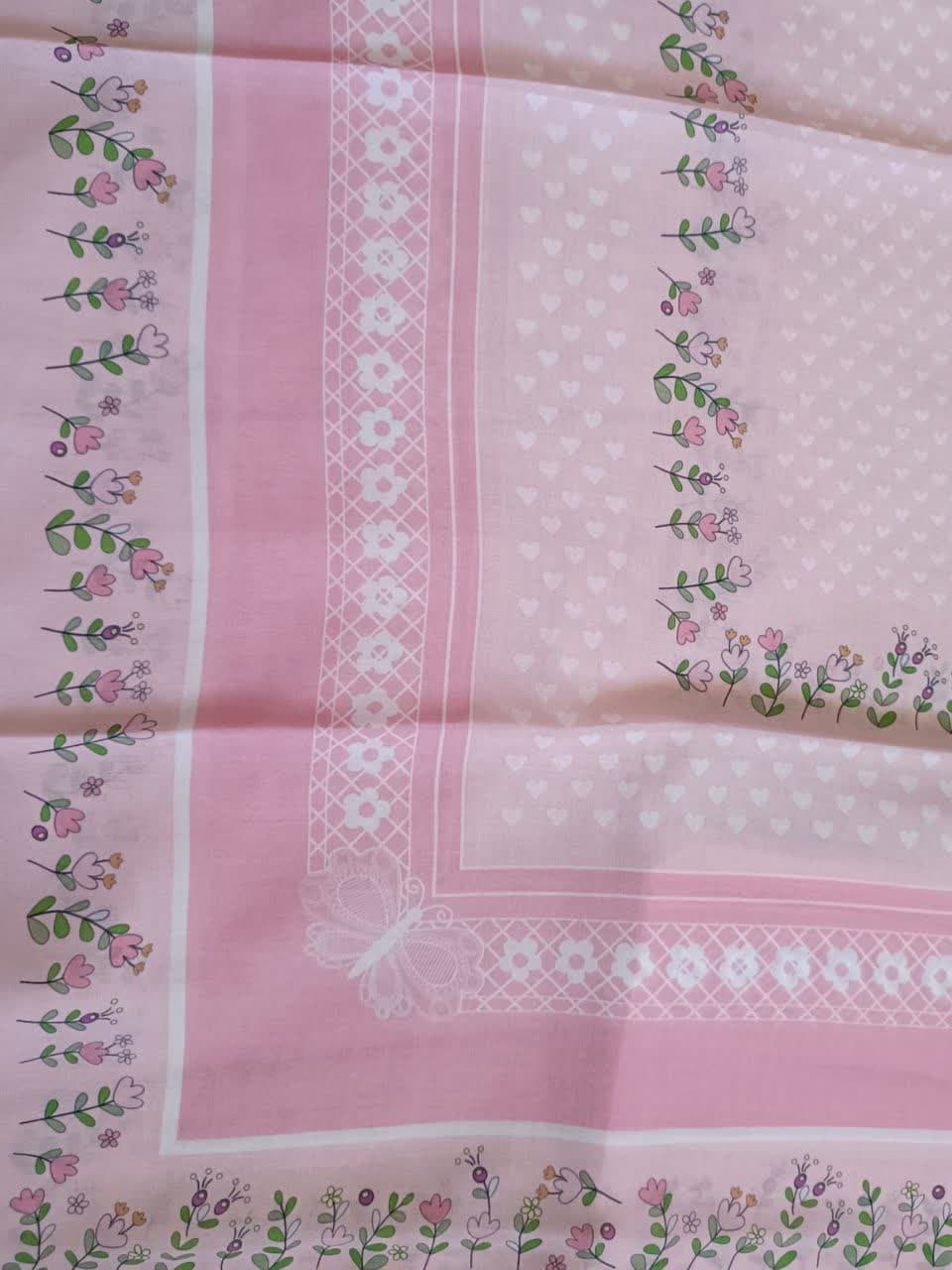 روسری نخی گلدار طرح قلب 110 — تصویر ۲
