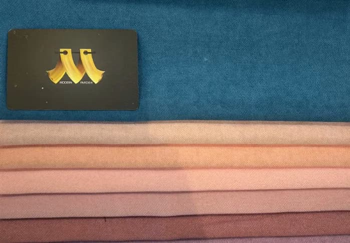 پرده مینیمال کتان ساده سبز کله غازی کد 23 — تصویر ۲