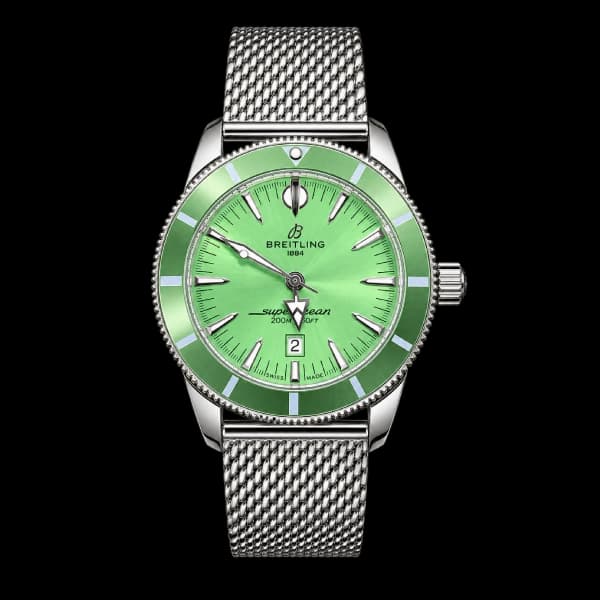 برایتلینگ Superocean Heritage B31 Automatic 40 سبز با بند مش استیل | رفرنس AB3110361L1A1