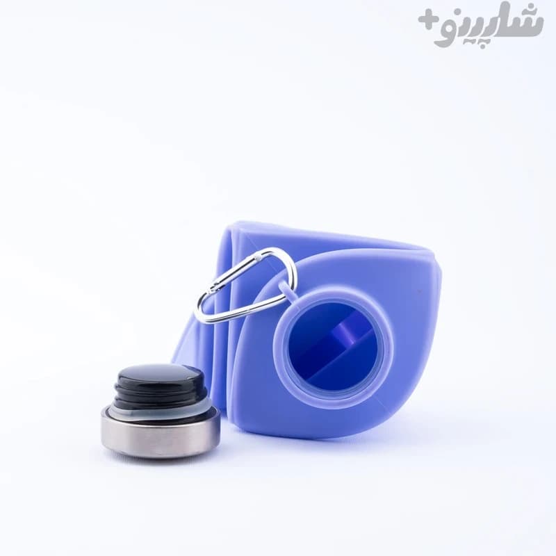 قمقمه مدل سیلیکونی تاشو درب فلزی گنجایش 0.7 لیتر اورجینال – نارنجی — تصویر ۳