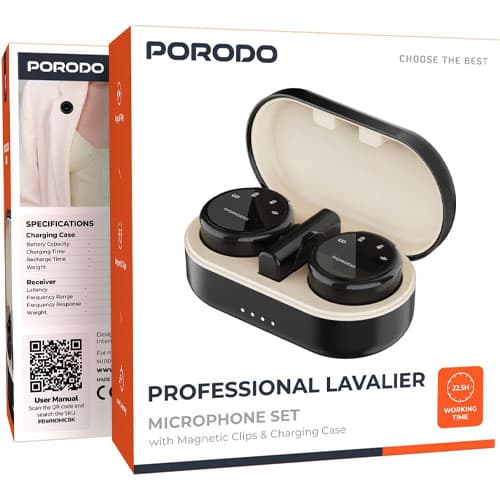 میکروفون تولید محتوا پرودو لاوالایر (Porodo Microphone Professional Lavalier) — تصویر ۶