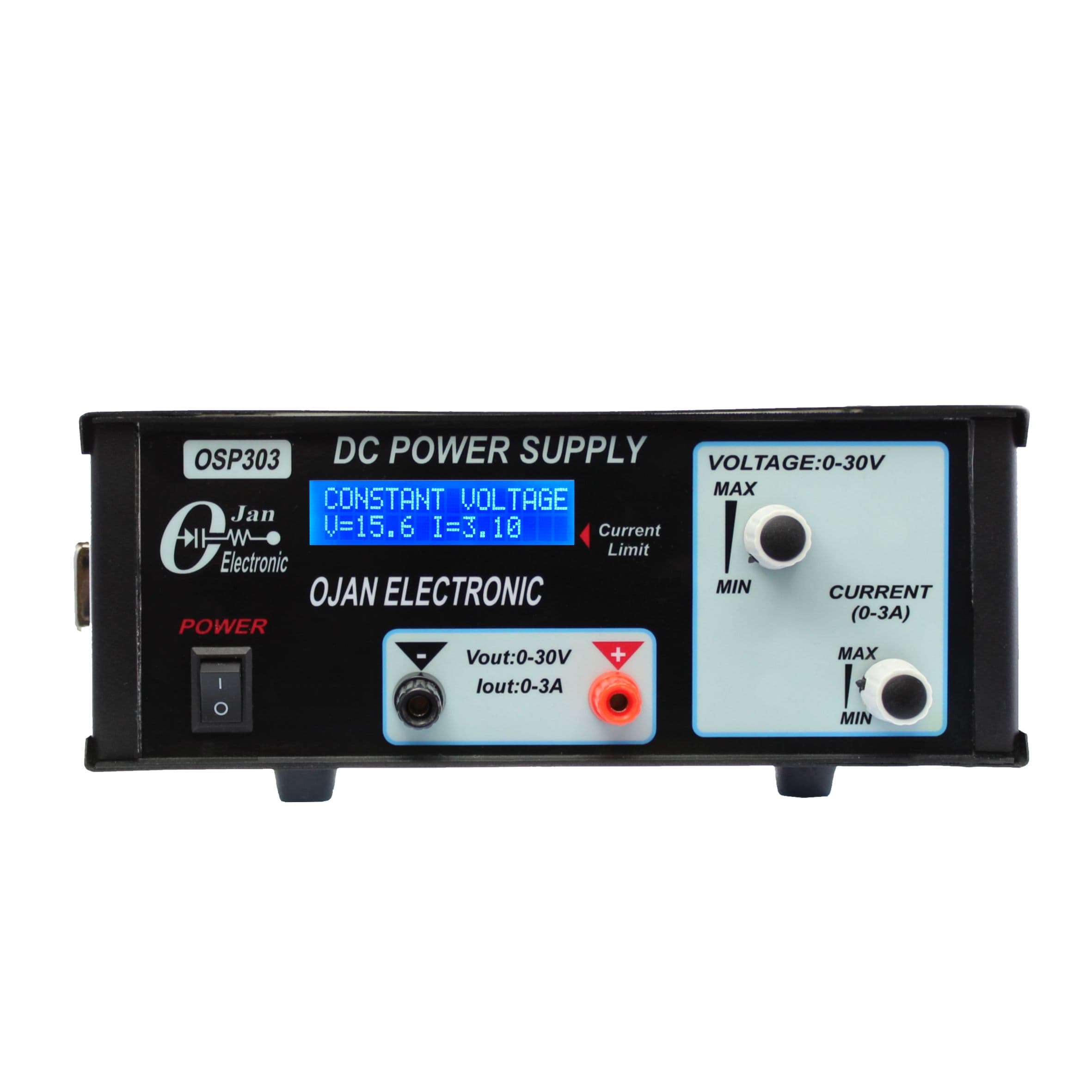 منبع تغذیه تک کاناله 30 ولت 3 آمپر (متغیر مدل اقتصادی) اوژن الکترونیک مدل OSP-303