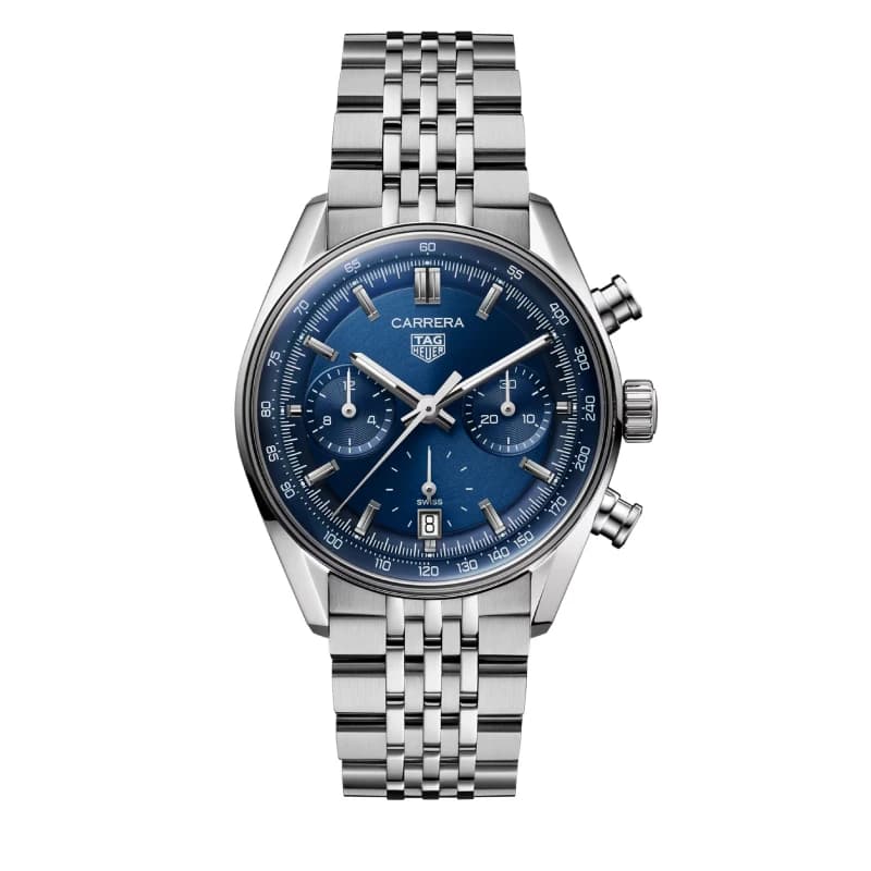 تگ هویر Carrera Chronograph 39 استیل | صفحه آبی و بند استیل Beads-of-Rice | رفرنس CBS2212.BA0048 — تصویر ۷