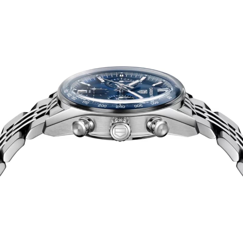 تگ هویر Carrera Chronograph 39 استیل | صفحه آبی و بند استیل Beads-of-Rice | رفرنس CBS2212.BA0048 — تصویر ۴
