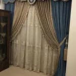 پرده کلاسیک دکور دوبل ساده با کتیبه منبت — تصویر ۲