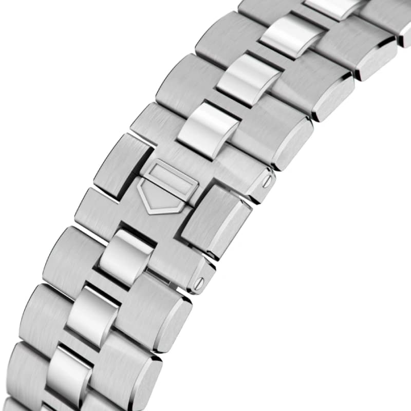 تگ هویر Monaco Chronograph Automatic 39 استیل | صفحه آبی Sunray با ساب‌دایال‌های نقره‌ای و جزئیات قرمز و بند استیل H-shaped | رفرنس CBL2111.BA0644 — تصویر ۱۰