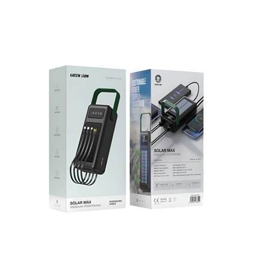 پاوربانک گرین لاین پنل خورشیدی 50 هزار میلیآمپری (Green Lion Solar Max 50K) — تصویر ۱۲