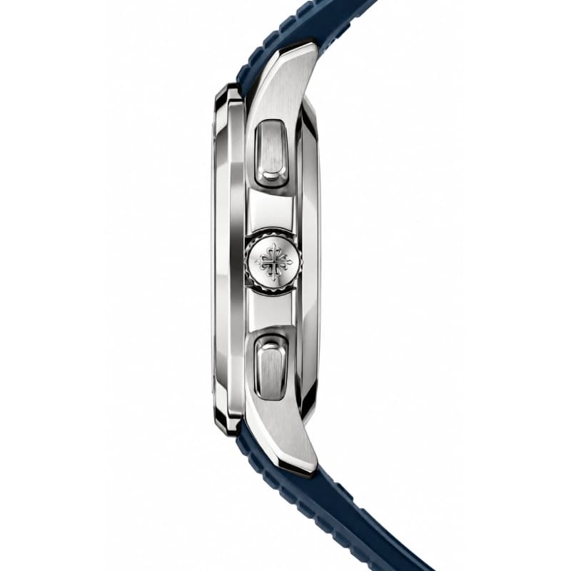 پتک فیلیپ آکوانات Chronograph 42.2 طلای سفید، صفحه آبی گرادیانی و بند کامپوزیت آبی | رفرنس 5968G-001 — تصویر ۶