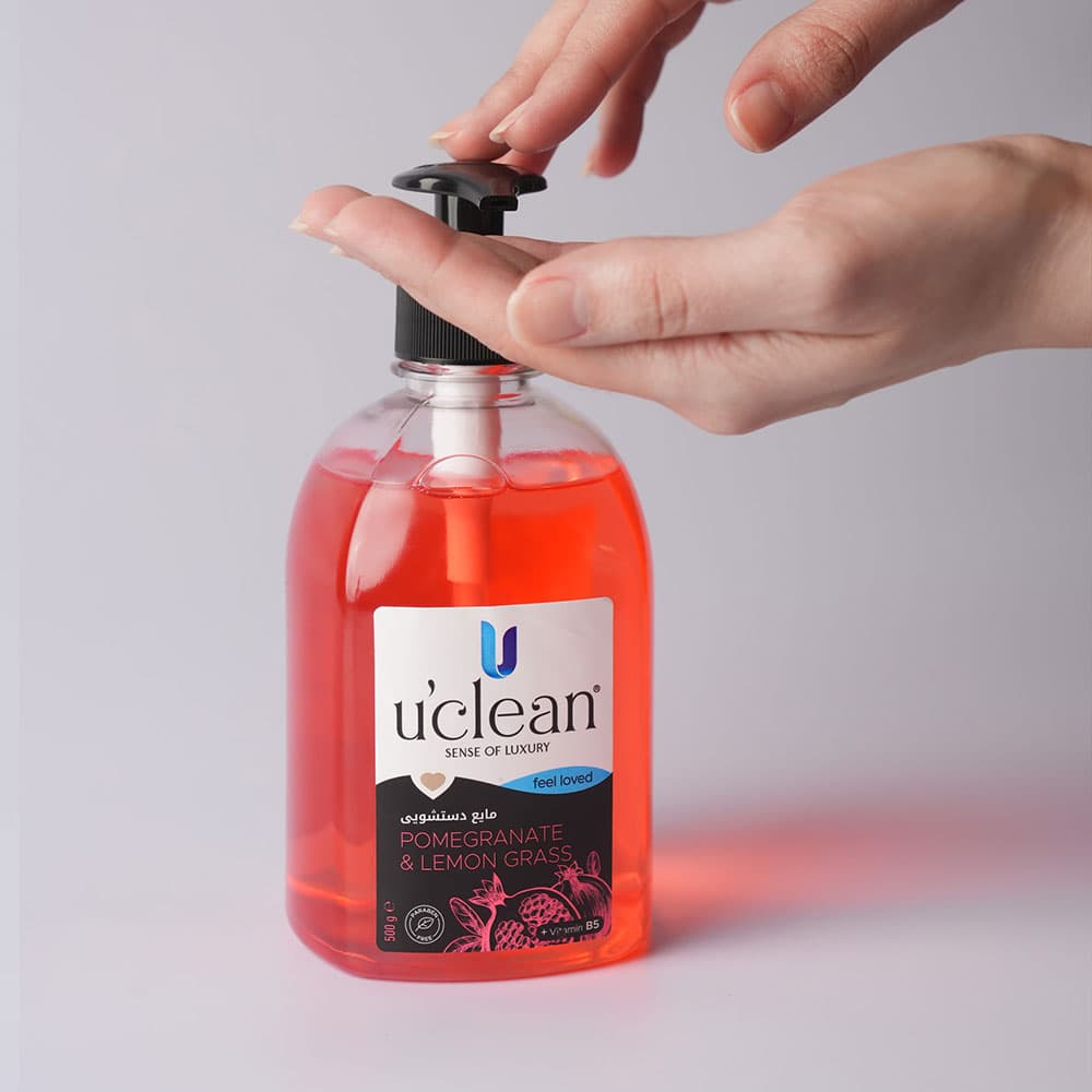 مایع دستشویی شفاف یوکلین قرمز 500 گرمی — تصویر ۸