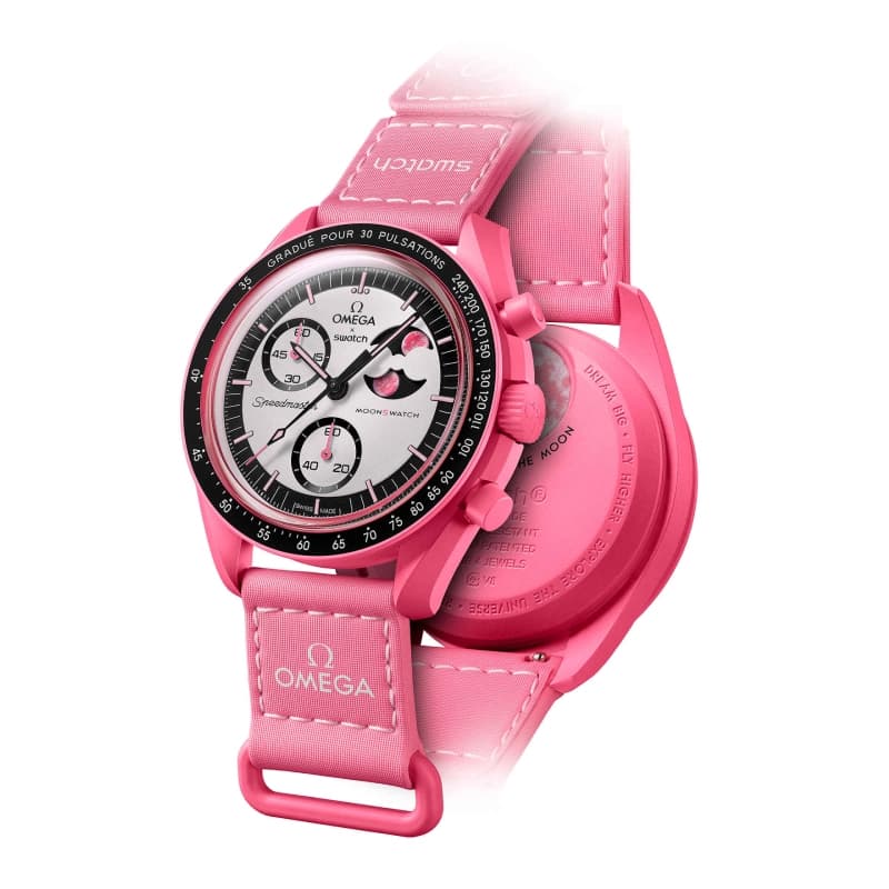 امگا × سواچ MoonSwatch Mission to the Pink Moonphase | رفرنس SO33P700 — تصویر ۴