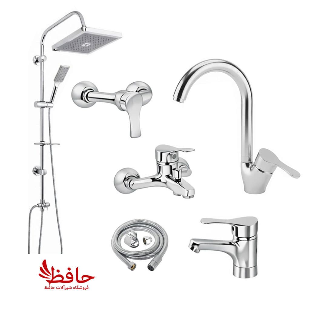 ست شیرآلات ۶ تکه لاله کروم — تصویر ۲