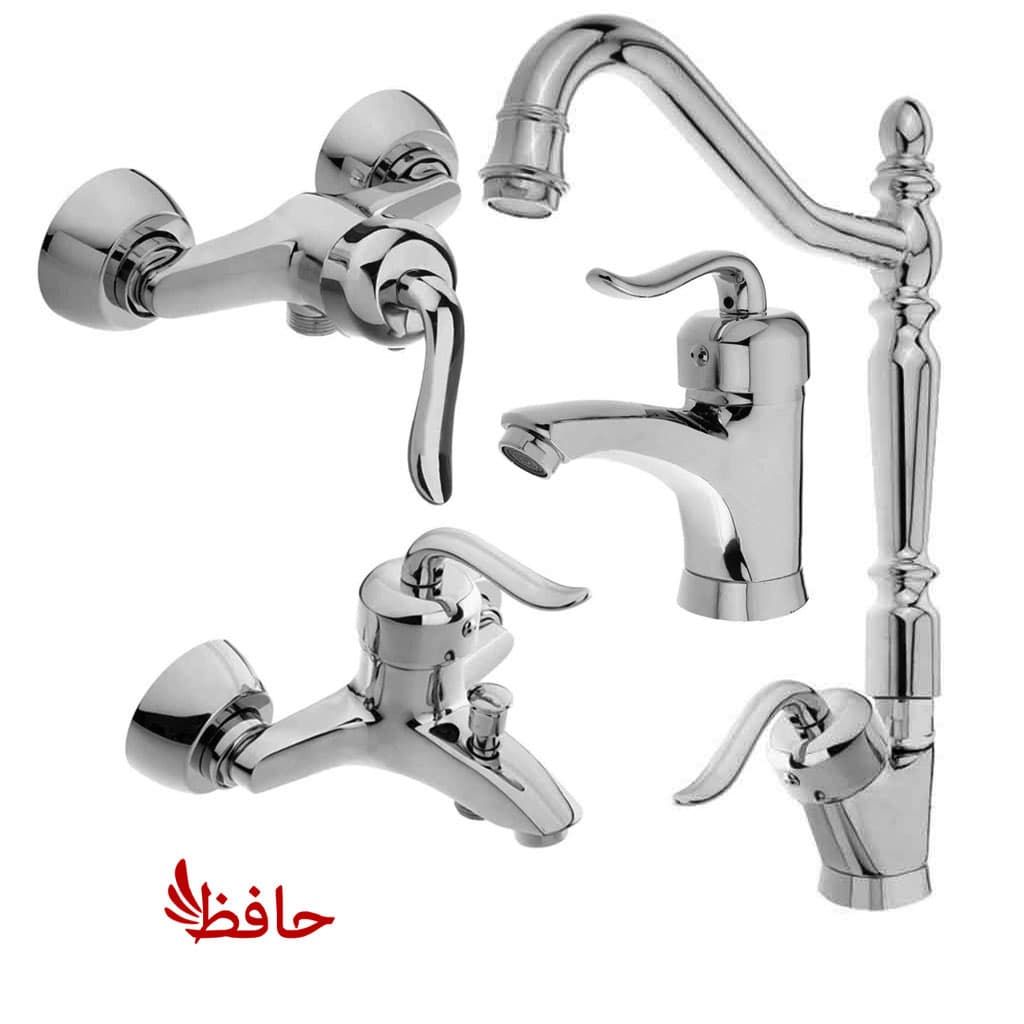 ست شیرآلات آیدا مدل قاجاری کروم