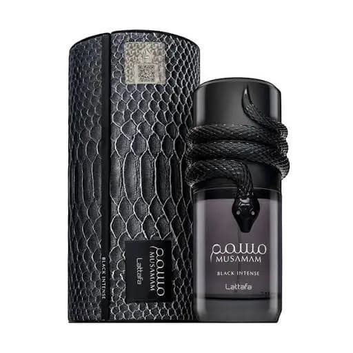 ادکلن مسمم بلک اینتنس لطافه حجم 100 میلی لیتر اورجینال | Lattafa Musamam Black Intense — تصویر ۳
