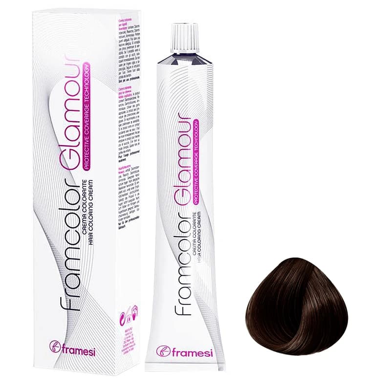 رنگ مو فرامسی مدل Framcolor Glamour شماره 6.12 حجم 100 میلی لیتر رنگ بلوند تیره خاکستری طبیعی — تصویر ۶