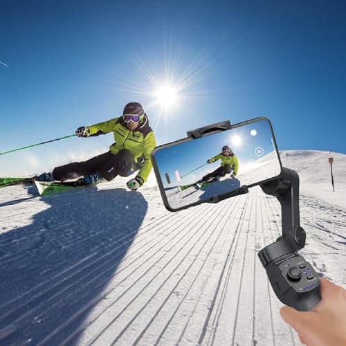 پایه نگهدارنده گیمبال استابلایزر 3 محوره پرودو (PORODO 3-AXIS GIMBAL STABLIZER Magnetic Fill Light) — تصویر ۳