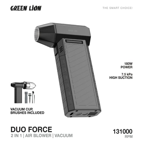 جارو شارژی و جت فن دو کاره گرین لاین (Green Lion Duo Force 2 IN 1 Air Blower GB-216X) — تصویر ۴