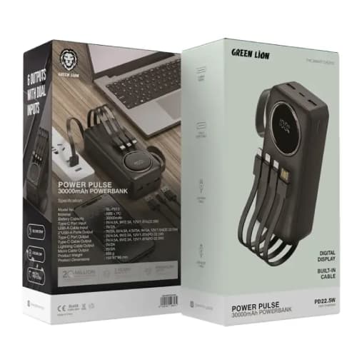 پاور بانک گرین لاین 30000 (Green Lion Power Pulse 30000mAh Power Bank GL-PX13) — تصویر ۹