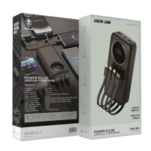 پاور بانک گرین لاین 20000 (Green Lion Power Pulse 20000mAh Power Bank GL-PX12) — تصویر ۲