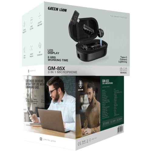 میکروفون تولید محتوا گرین لاین (Green Lion GM-85X 3in1 Microphone) — تصویر ۶
