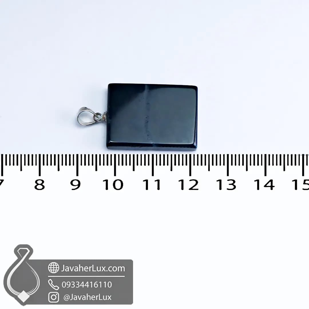 گردنبند سنگ عقیق سیاه اونیکس اصل _ کد 400733 — تصویر ۱۰