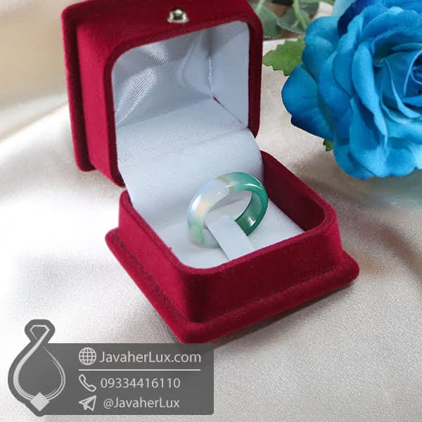 حلقه سنگ عقیق سلیمانی _ کد : 400673 — تصویر ۶