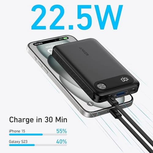 پاوربانک 10000 توان 22.5 وات انکر (Anker PowerBank A1257) — تصویر ۵