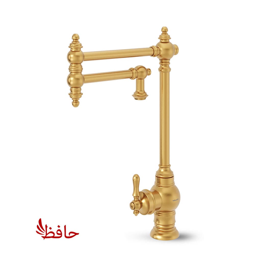 شیر ظرفشویی مفصلی شودر مدل بیزانس طلایی مات — تصویر ۲