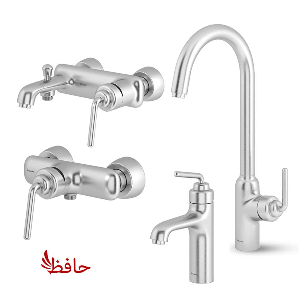 ست شیرالات شودر مدل مودیکا کروم مات — تصویر ۲