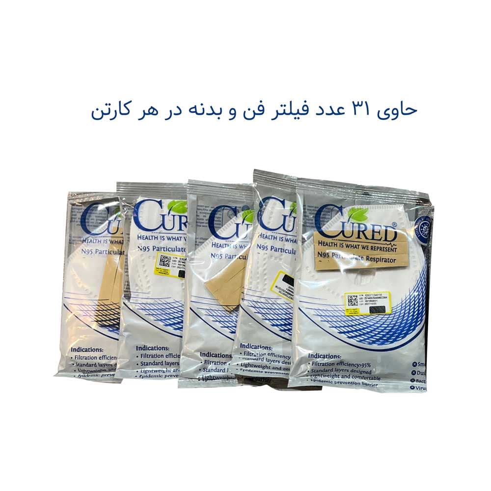 ماسک الکترونیکی فن دار N95 CURED — تصویر ۱۲