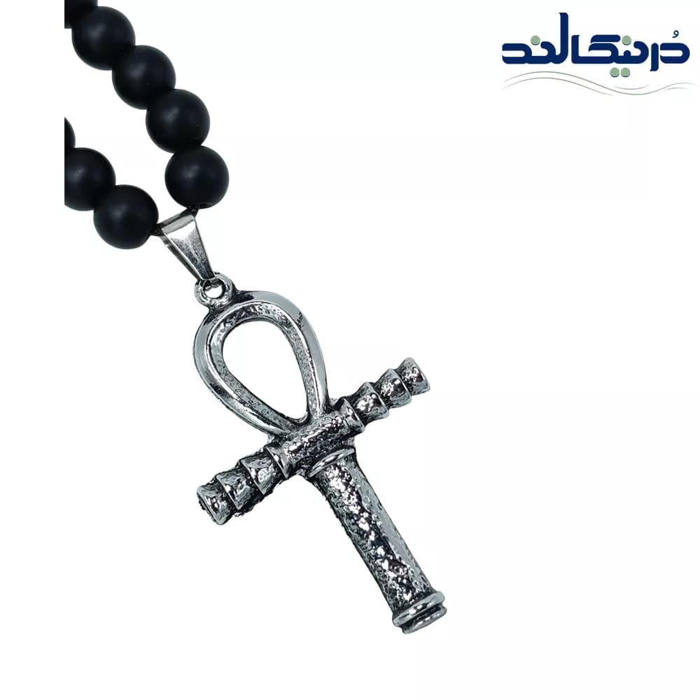 گردنبند صلیب مصری آنخ سنگی — تصویر ۲