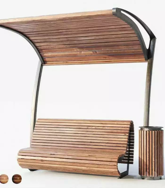 نیمکت شهری مدل پرگولا